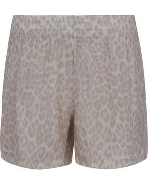 Anine Bing Kam Leopard-Print Shorts - Grey