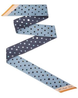 Fendi Falena Dots Printed Wrappy Scarf - Blue
