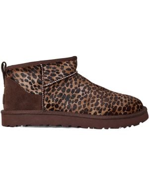 UGG Leopard Print Snow Boots - Brown