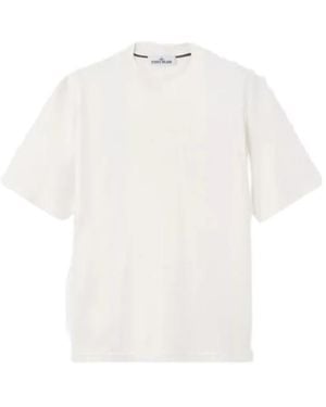 Stone Island Logo-Print T-Shirt - White