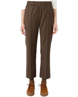 Weekend by Maxmara Elastic Waist Casual Pants - Brown