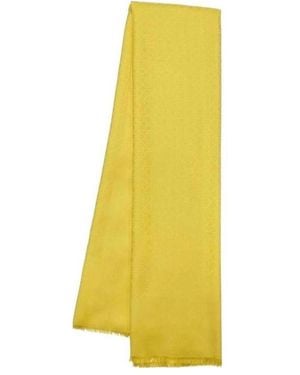 Ferragamo Logo Tassel Scarf - Yellow