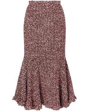 Proenza Schouler Colette Circular Tweed Midi Skirt - Brown