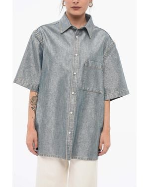 DARKPARK Short-Sleeved Blouse - Gray