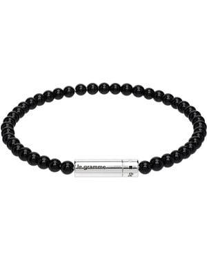 Le Gramme Le 11G Onyx Beads Bracelet - Black
