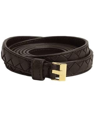 Bottega Veneta Intrecciato Watch Buckled Belt - Black