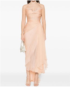 Maria Lucia Hohan Strapless Ruffled Dress - Natural