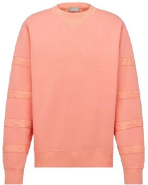 Dior Homme Oblique Striped Crewneck Sweatshirt - Pink
