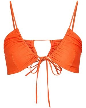 Jacquemus Solid-Colored Bikini Top - Orange