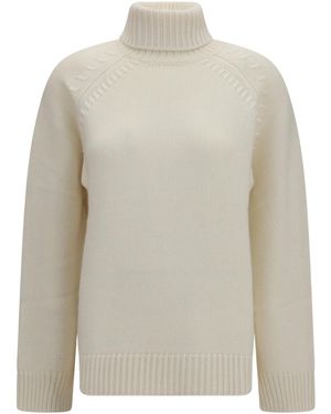 P.A.R.O.S.H. P.A.R.O..H. Ribbed Turtleneck Knitted Sweater - White