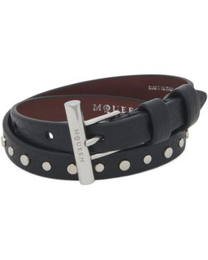 McQueen T-Bar Double Wrap Bracelet in Black for Men | Lyst