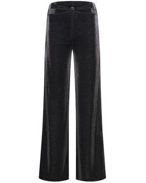 ROTATE BIRGER CHRISTENSEN Cut-Out Wide-Leg Trousers - Black