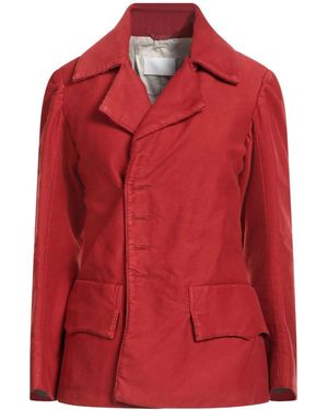 Maison Margiela Minimalist Single-Breasted Blazer - Red