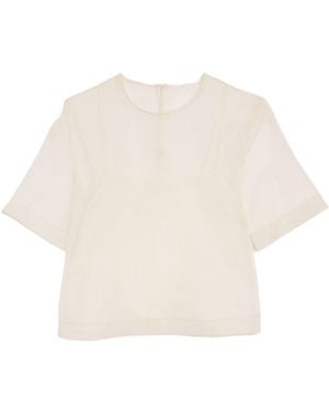 Ami Paris Sheer Top - White