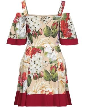 Dolce & Gabbana Floral Print Dress - Red