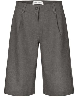Samsøe & Samsøe Saharper Pleat Shorts - Gray