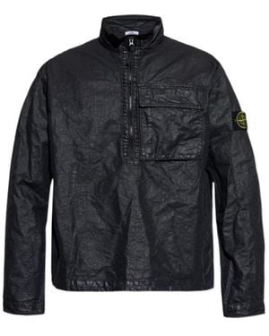 Stone Island Comfort-Fit Overshirt - Black