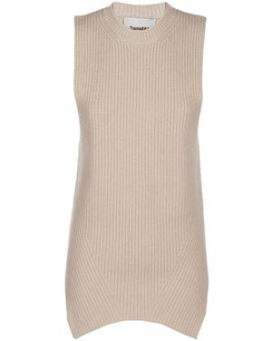 Nanushka Leela Ribbed Knitted Vest - Natural