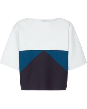 Max Mara Relaxed-Fit Stretch Viscose Sweater - Blue