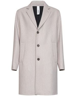 Hevò Long-Sleeved Single-Breasted Coat - Gray