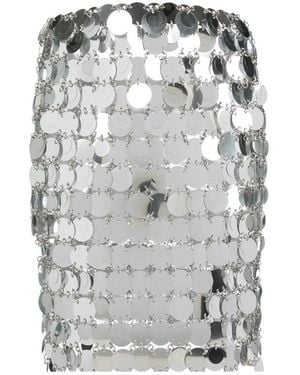 Rabanne Asymmetric Circular-Disc Mini Skirt - Gray