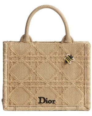 Dior Mini Book Tote With Strap - Metallic