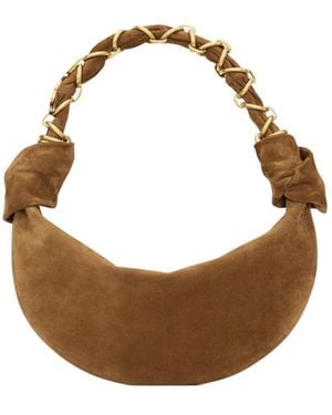 Saint Laurent Amalia Mini Hobo Bag - Brown