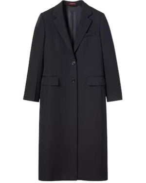 Gucci Collared Button-Up Long Coat - Blue