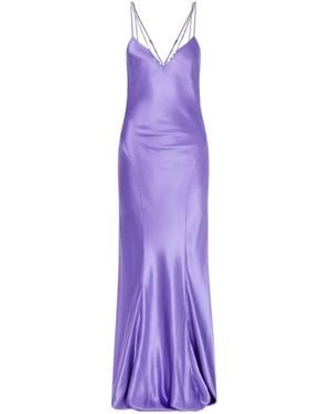 Tom Ford Embellished Satin Gown - Purple