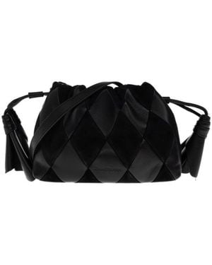Zimmermann Small Cloud 91 Patchwork Bucket Bag - Black