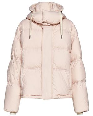 Ami Paris Logo-Patch Padded Jacket - Natural