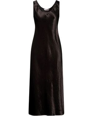 Max Mara Minimalist Satin Slip Dress - Black