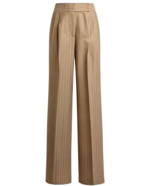 Etro Wool Jacquard Pants With Striped Pattern - Natural