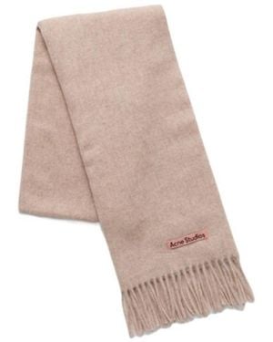 Acne Studios Logo Patch Scarf - White