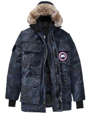 Canada Goose Logo Details Parker Coat - Blue
