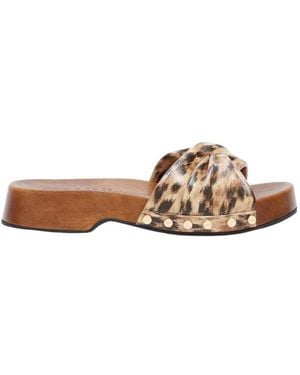 Ganni Printed Tia Fairy Clogs - Brown
