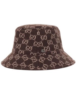 Gucci Monogrammed Bucket Hat - Brown