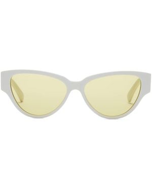 Bottega Veneta Eyewear Cat Eye Frame Sunglasses - White
