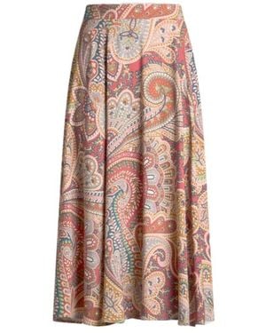 Etro Paisley Midi Skirt - Pink