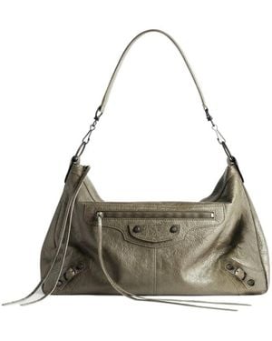 Balenciaga Le City Moto Shoulder Bag - Grey