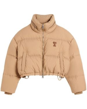 Ami Paris Ami De Coeur Down Jacket - Natural