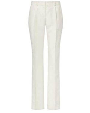 Balenciaga Wool And Silk Slim Trousers - White