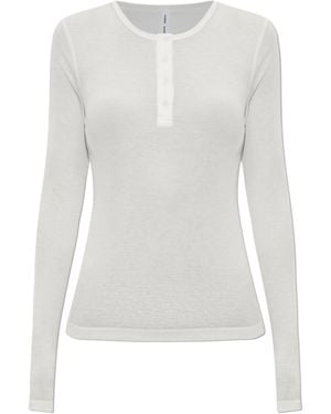 Samsøe & Samsøe Button-Detail Top - White
