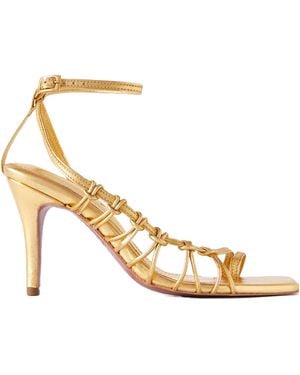 Johanna Ortiz Metallic-Leather Sandals