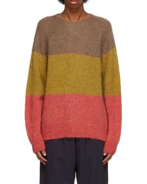 YMC Round-Neck Knitted Pullover - Red