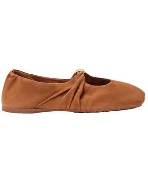 Loewe Pebble Soft Ballet Flats - Brown