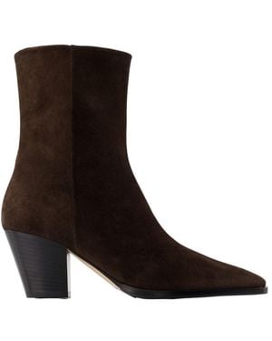 Aeyde Block-Heel Ankle Boots - Brown