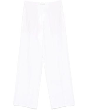 forte_forte High-Rise Wide-Leg Pants - White