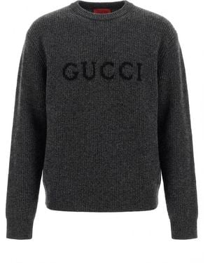 Gucci Gg Intarsia Knit Jumper - Black