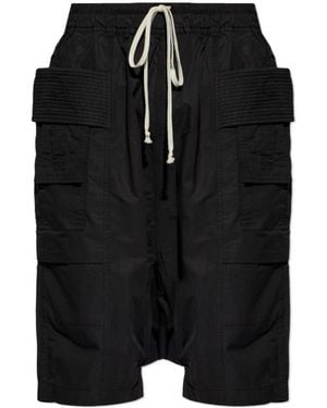 Rick Owens Drawstring Cargo Shorts - Black